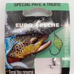 Hameçons montés europêche spécial pâte à truite n12 0,16mm