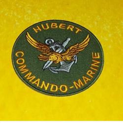 TISSU PATCH : HUBERT COMMANDO - MARINE , DIAMETRE 9 CM , BON ETAT VOIR PHOTO . POUR TOUT RENSEIGNEME