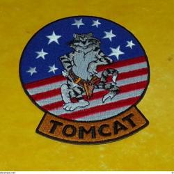 TISSU PATCH : INSIGNE TOMCAT AVIATION DES ETATS UNIS , DIAMETRE 9 CM , BON ETAT VOIR PHOTO . POUR TO