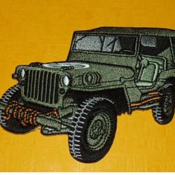 TISSU PATCH : JEEP ARMEE AMERICAINE , DIMENSION 9 CM , BON ETAT VOIR PHOTO . POUR TOUT RENSEIGNEMENT