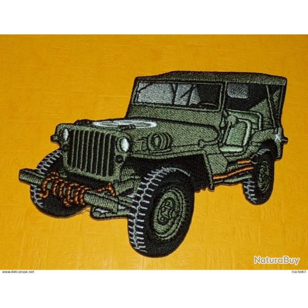 TISSU PATCH : JEEP ARMEE AMERICAINE , DIMENSION 9 CM , BON ETAT VOIR PHOTO . POUR TOUT RENSEIGNEMENT