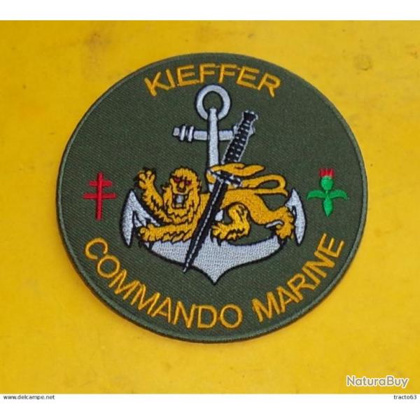 TISSU PATCH : KIEFFER , COMMANDO MARINE  , DIAMETRE9CM , BON ETAT VOIR PHOTO . POUR TOUT RENSEIG