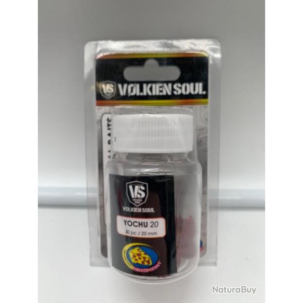 Leurres souples truite volkiensouls supernaturals baits yochu 20mm rouge