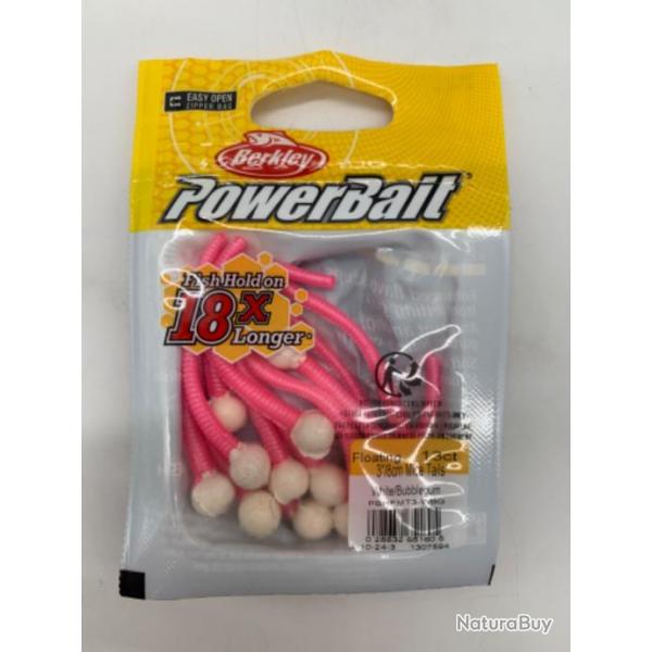 Leurres souples Berkley Powerbait Mice tails 8cm white/bubblegum