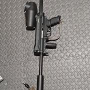 Tippmann A-5 Black Manual Hand Grip Paintball Gun With Extra Barrel