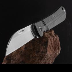 Couteau Bear & Son 484GB Black Lame Wharncliffe Acier D2 Manche G10 Noir Slipjoint USA BC484GB