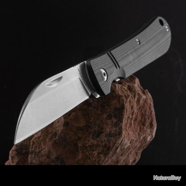 Couteau Bear & Son 484GB Black Lame Wharncliffe Acier D2 Manche G10 Noir Slipjoint USA BC484GB