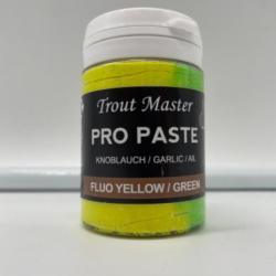 Pâte à truite trout master  pro paste Fluo Yellow/green garlic