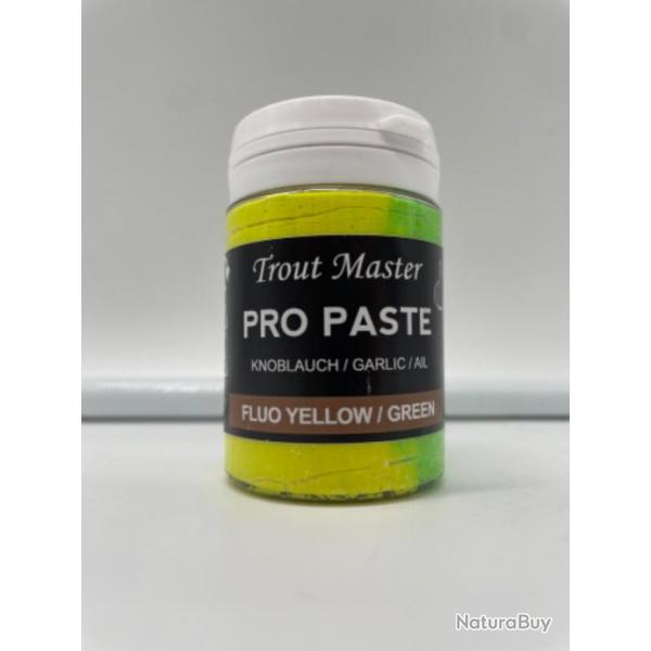 Pte  truite trout master  pro paste Fluo Yellow/green garlic