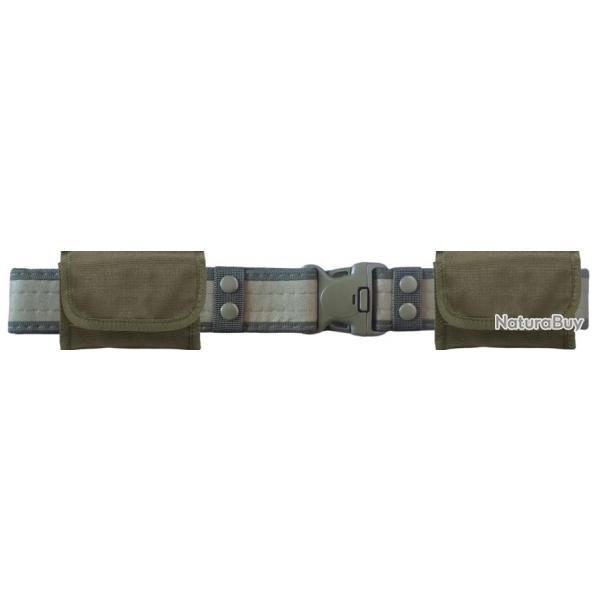 Ensemble Ceinture tactique kaki + 2 cartouchieres ceinture kaki 10 munitions calibre 12