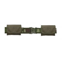 Ensemble Ceinture tactique treillis kaki + 2 cartouchieres ceinture kaki 10 munitions calibre 12