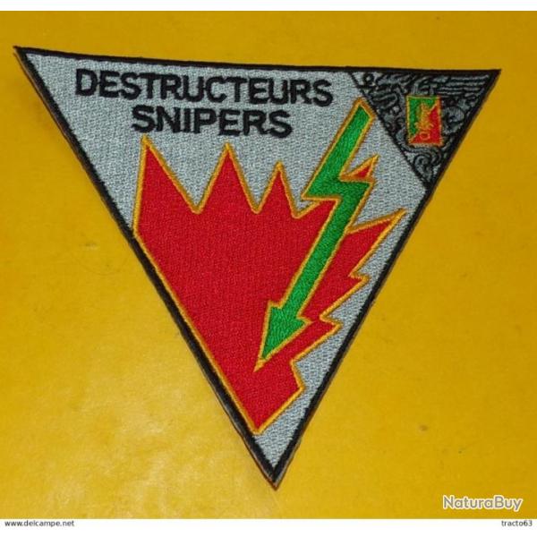 TISSU PATCH : LEGION 2meREGIMENT ETRANGER DE PARACHUTISTES 4 COMPAGNIE, DIAMETRE 9CM , BON ET