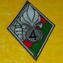 TISSU PATCH : LEGION 4ème REGIMENT ETRANGER D'INFANTERIE , DIAMETRE 9 CM , BON ETAT VOIR PHOTOS . PO