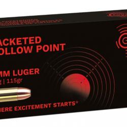 munitions 9 mm LUGER Jacketed Hollow Point 7,5g/115gr GECO