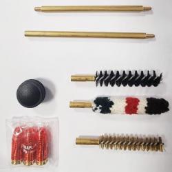 Kit de nettoyage pour arme calibre 9 mm + munitions inerte