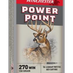 Munitions WINCHESTER super x power point cal.270win 150gr 9.7g par 60