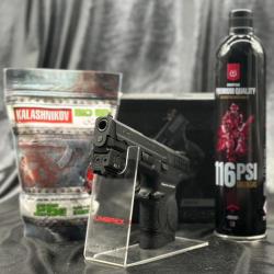 Pack Laser Prêt A Tirer PISTOLET Airsoft Smith & Wesson M&P9C gaz blow back Umarex