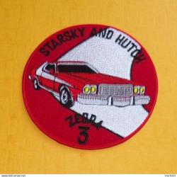 TISSU PATCH : STARSKY AND HUTCH ZEBRA 3 , DIAMETRE 9 CM , BON ETAT VOIR PHOTO . POUR TOUT RENSEIGNEM