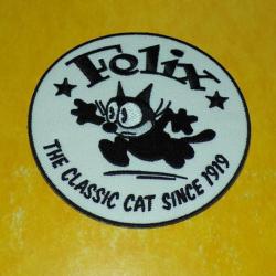 TISSU PATCH : U.S.A FELIX THE CLASSIC CAT SINCE 1919 , DIAMETRE 9 CM , BON ETAT VOIR PHOTO . POUR TO