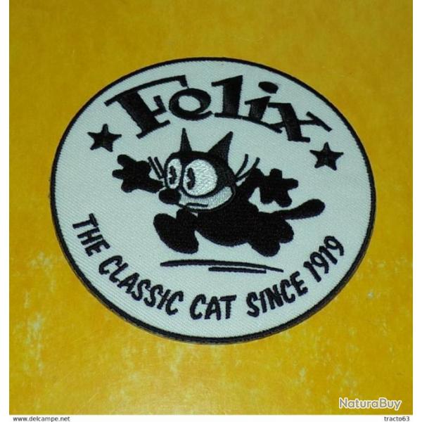 TISSU PATCH : U.S.A FELIX THE CLASSIC CAT SINCE 1919, DIAMETRE 9 CM , BON ETAT VOIR PHOTO . POUR TO