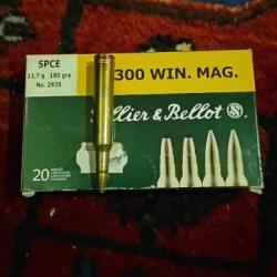 8 balles 300 Winchester Magnum Sellier Bellot