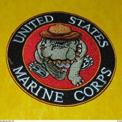 TISSU PATCH : UNITED STATES , MARINE CORPS  , DIAMETRE 9 CM , BON ETAT VOIR PHOTO . POUR TOUT RENSEI