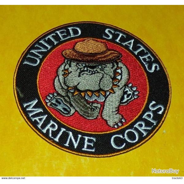 TISSU PATCH : UNITED STATES , MARINE CORPS , DIAMETRE9CM , BON ETAT VOIR PHOTO . POUR TOUT RENSEI