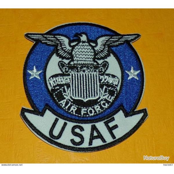 TISSU PATCH : USAF  U.S AIR FORCE  , DIAMETRE 8,5 CM , BON ETAT VOIR PHOTO . POUR TOUT RENSEIGNEMENT