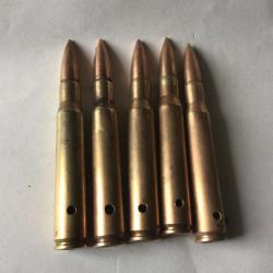 VENDU PAR LE-CUIRASSIER N°1 LOT DE 5 BALLES CALIBRE 30-06 GARAND SPRINGFIELD NEUTRALISÉES LC 42