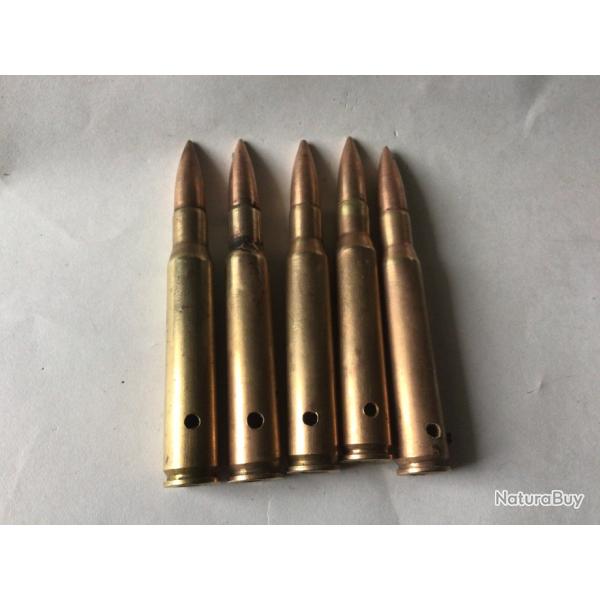 VENDU PAR LE-CUIRASSIER N1 LOT DE 5 BALLES CALIBRE 30-06 GARAND SPRINGFIELD NEUTRALISES LC 42