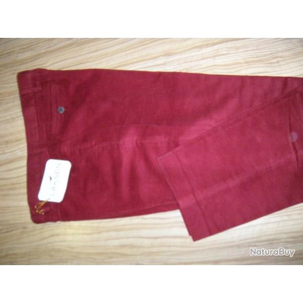 Pantalon Laksen Moleskin Broadlands Red. T:46.