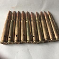 VENDU PAR LE-CUIRASSIER N°2 LOT DE 10 BALLES CALIBRE 30-06 GARAND SPRINGFIELD NEUTRALISÉES SL 43