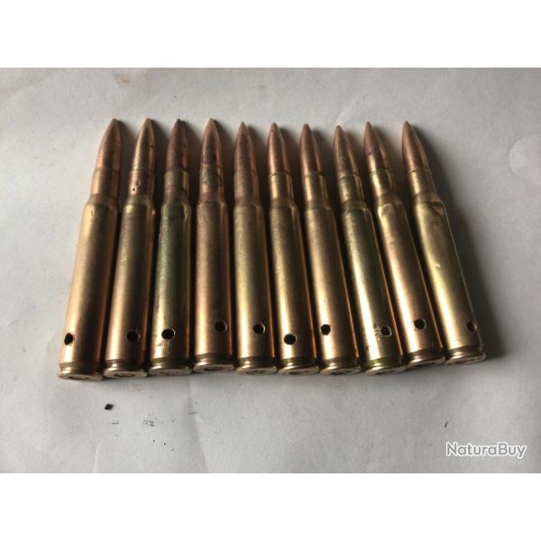 VENDU PAR LE-CUIRASSIER N3 LOT DE 10 BALLES CALIBRE 30-06 GARAND SPRINGFIELD NEUTRALISES SL 42