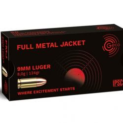 Munition GECO 9mm LUGER Full Metal Jacket 8.0g/124gr (Tombak)