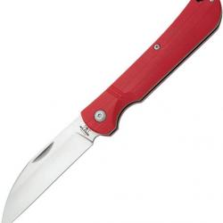 Couteau Bear & Son 484GR Red Lame Wharncliffe Acier D2 Manche G10 Slipjoint USA BC484GR