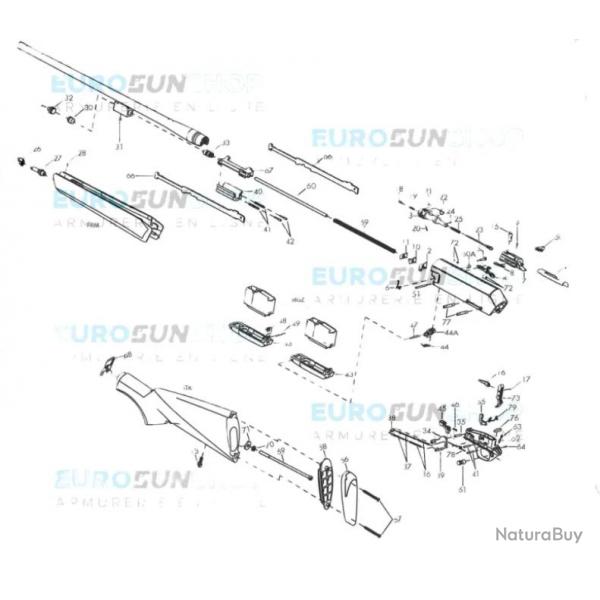 COUVRE CULASSE GAUCHER BROWNING BAR SHORTTRACK LONGTRACK