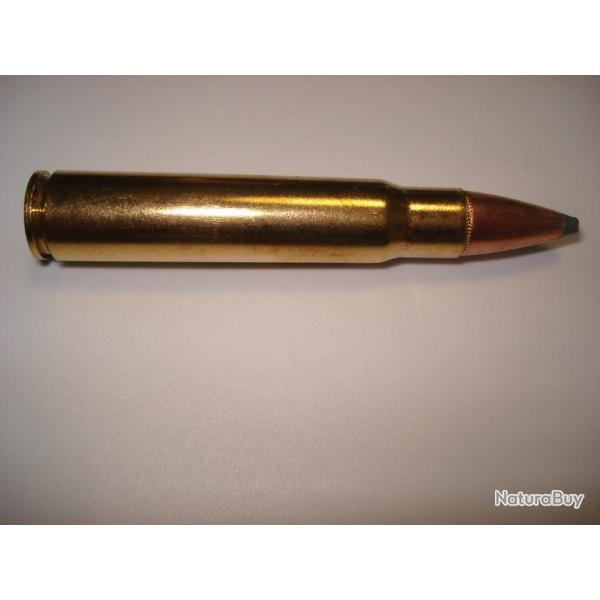 une cartouche de 376 steyr de marque Hornady pour collection, ogive demi blinde