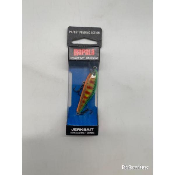 Leurre Jerkbait Rapala Shadow rap solid shap 5,5 gr vert