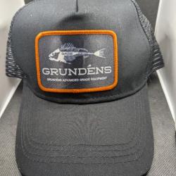 Casquette pêche brodé GRUNDENS / GAGE / NOIR