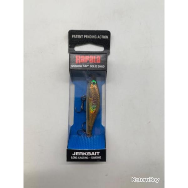 Leurre Jerkbait Rapala Shadow rap solid shap 5,5 gr or