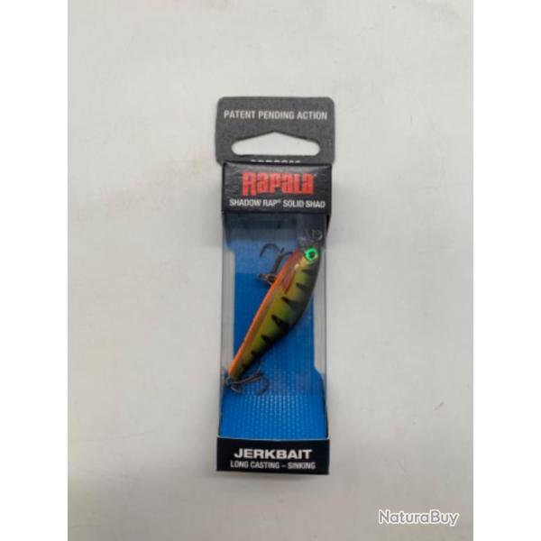 Leurre Jerkbait Rapala Shadow rap solid shap 5,5 gr jaune