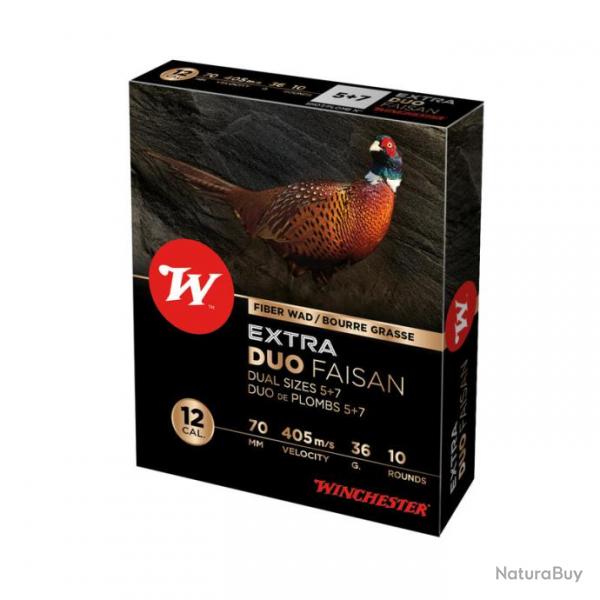 Cartouches Winchester Extra Duo Faisan 36 g - Cal. 12/70 Par 10 - 7&5 / Par 5