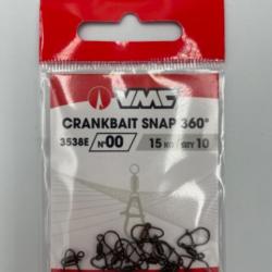 Émerillons à agrafes VMC crankbait snap 360 n00