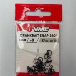 Émerillons à agrafes VMC crankbait snap 360 n0