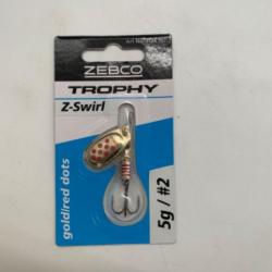 Cuillère tournante Zebco Z-swirl 5 gr or