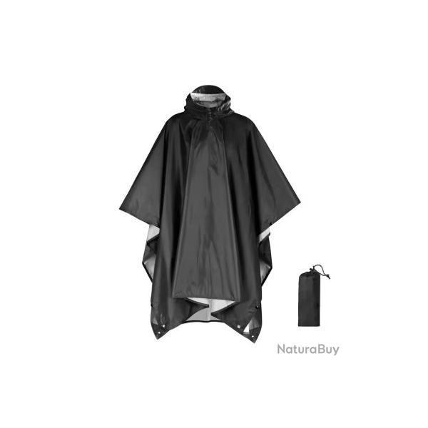 Poncho de pluie noir