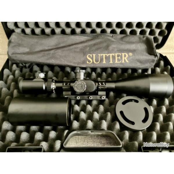 Lunette de tir SUTTER 10-40x60E-SF Mil-Dot lumineux + colliers + housse transport + accessoires