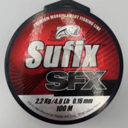 Nylon Sufix SFX 0,16mm 100m