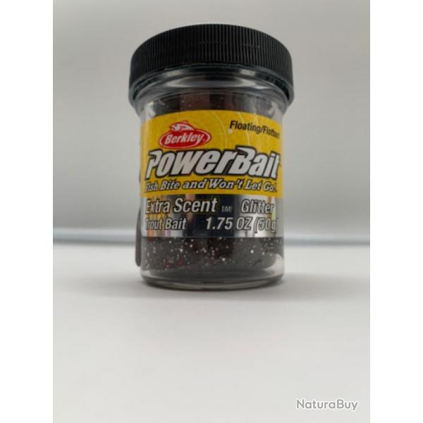 Pte  truite Berkley powerbait noir glitter