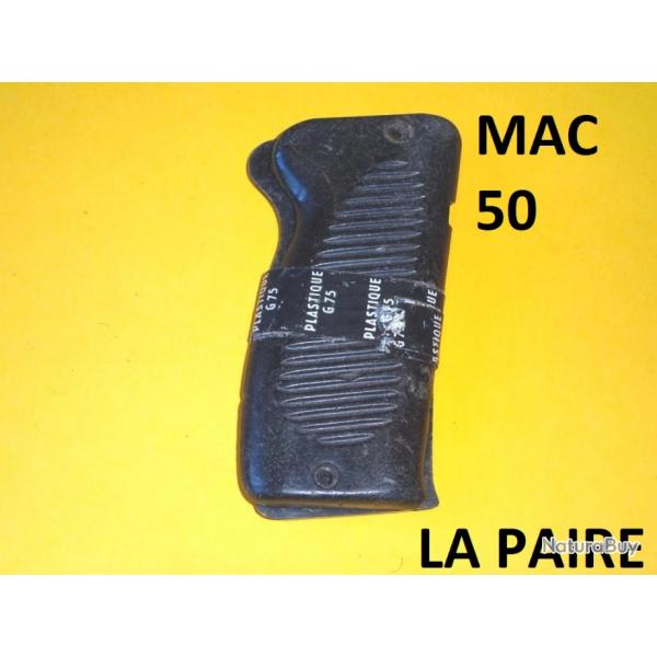 paire plaquettes poigne pistolet MAC 50  plaquettes MAC50 - VENDU PAR JEPERCUTE (D24A155)